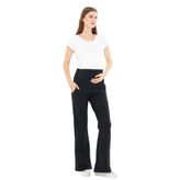 Luvmabelly Kadın Hamile Pantolonu Myra8155 - İspanyol Paça Çelik Örme Hamile Pantolonu
