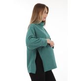 LuvmaBelly MYRA4281 Yeşil Fermuarlı Hamile Sweatshirt