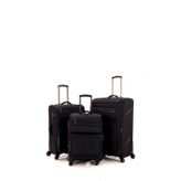 Lüx Kumaş 3'lü Valiz Set Siyah - V117