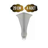 Lüx Lükens Beyaz 20Cm Plastik Ayak Mobilya Masa Ve Dolap Ayağı(Beyaz)(20Cm) Beyaz 20Cm 20Cm - 4 Adet