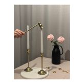 LUXAY HOME 2'Lİ RUSTİK PİRİNÇ ŞAMDAN & MUM SÖNDÜRÜCÜ SETİ