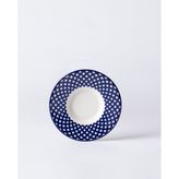 Luxe Aimon 6'lı Çay Tabağı Seti - Mavi/Beyaz