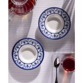 Luxe Celeste 6'lı Çay Tabağı Seti - Mavi/Beyaz