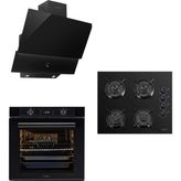 Luxell Master Siyah Cam Ankastre Set