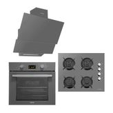 Luxell Opall Gri Cam Ankastre Set