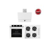 Luxell OPTİMUM BEYAZ CAM ANKASTRE SET