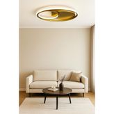 Luzarana Okka Eskitme Renk Modern Tasarım Yemek Masası Üstü - Mutfak - Salon Beyaz LED 2 Li Avize - Metal