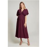 LYN MAMA Olivia Elbise Uzun - Bordo