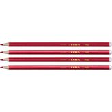 Lyra Kırmızı Kopya Kalemi - Pike - 4'lü Set