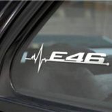 M E46 Kelebek Cam Sticker Etiket Yapıştırma 2 Ad