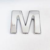 M Harfi 3,75 Cm Krom Yapışkanlı