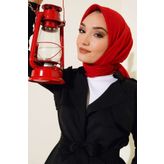 m moon scarf Premium Bambu Kraş Eşarp Kırmızı