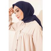 m moon scarf Premium Bambu Kraş Eşarp Lacivert