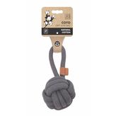 M-PETS COTO GREY LOOP BALL 11CM ÇEKMELİ ÖRGÜ TOP OYUNCAK