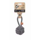 M-PETS COTO GREY LOOP BALL 8CM ÇEKMELİ ÖRGÜ TOP OYUNCAK