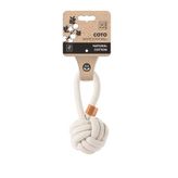 M-PETS COTO WHITE LOOP BALL 8CM ÇEKMELİ ÖRGÜ TOP OYUNCAK