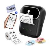 M108 Etiket Yazıcısı Siyah, (20-50MM) Kablosuz Taşınabilir Bluetooth, USB Şarjlı, Android, Ios ve Pc