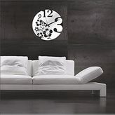 M3 Decorium Aynalı Çiçekli 35 cm Duvar Saati