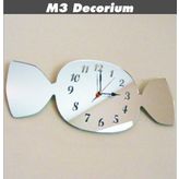 M3 Decorium Şeker Dekoratif Ayna Saat