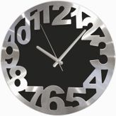 M3 Decorium Siyah Alüminyum Kalın Kadran Time Duvar Saati