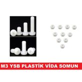M3 PLASTİK-POLYAMİD VİDA VE SOMUN SET M3x8mm 24 PARÇA