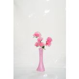 M3Decorium Pembe İşlemeli Pembe Çiçekler 40cm Vazo