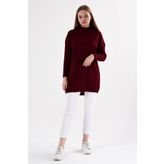 MA ananas Kadın Bordo Triko Tunik