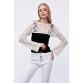MA ananas Kadın Ekru Ajurlu Bolero