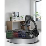 Mabelme Store Işıklı Klavye Mouse ve Bluetooth Kulaklık Seti
