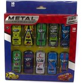 Macco Metal Oyuncak Renkli Araba Seti 10 Lu