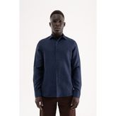Machinist Erkek Basic Keten Gömlek Lacivert - Navy Blue