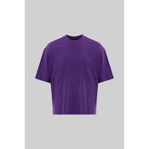 Machinist Erkek Basic Pamuklu Crop Oversize Tişört Açık Mor - XS