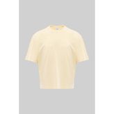 Machinist Erkek Basic Pamuklu Crop Oversize Tişört Açık Sarı