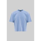 Machinist Erkek Basic Pamuklu Crop Oversize Tişört Bebe Mavi - 2XL