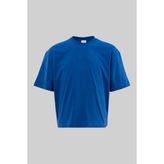 Machinist Erkek Basic Pamuklu Crop Oversize Tişört Mavi - 2XL