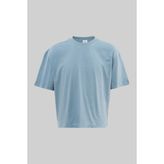 Machinist Erkek Basic Pamuklu Crop Oversize Tişört Soluk Mavi