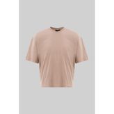 Machinist Erkek Basic Pamuklu Crop Oversize Tişört Taş - 2XL