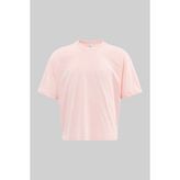 Machinist Erkek Basic Pamuklu Crop Oversize Tişört Toz Pembe