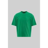 Machinist Erkek Basic Pamuklu Crop Oversize Tişört Yeşil - 2XL