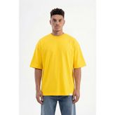 Machinist Erkek Basic Pamuklu Super Oversize Tişört Koyu Sarı