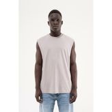 Machinist Erkek Oversize Bisiklet Yaka Basic Atlet Açık Gri - XL