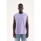 Machinist Erkek Oversize Bisiklet Yaka Basic Atlet Lila - 2XL