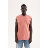 Machinist Erkek Oversize Bisiklet Yaka Basic Atlet Mercan - XL