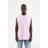 Machinist Erkek Oversize Bisiklet Yaka Basic Atlet Pembe - XL