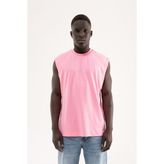Machinist Erkek Oversize Bisiklet Yaka Basic Atlet Şeker Pembe - XS
