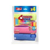 Macromax 4'lü Rengarenk Mikrofiber Bez