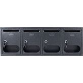 Macrostar Metal Camlı Posta Kutusu 4'li Set Blok