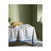 Madame Coco Ravage Polycotton Masa Örtüsü - Gri/Mavi - 150X150 Cm