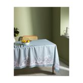 Madame Coco Ravage Polycotton Masa Örtüsü - Gri/Mint - 150x150 cm