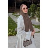 Madame Polo Krep Şifon Şal - Brownie